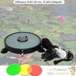 Diffuseur D'Air 2 En 1, Disque À LED Intégrée, 20 cm, Pour Bassins De Jardin