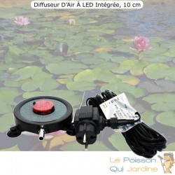 Diffuseur D'Air 2 En 1, Disque À LED Intégrée, 10 cm, Pour Bassins De Jardin