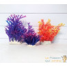 Lot 3 Plantes Plastiques Déco Aquariums: Mauve et orange