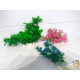 Lot 3 Plantes Plastiques Déco Aquariums: Verte, Rose & Bleue Fine