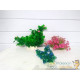 Lot 3 Plantes Plastiques Déco Aquariums: Verte, Rose & Bleue Fine