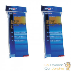 Lot de 2 Mousses bleues 64 cm X 12 pour filtre d'aquarium