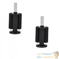 Lot de 2 Filtres à air sur mousse E 103 pour aquarium de 100 - 125 litres