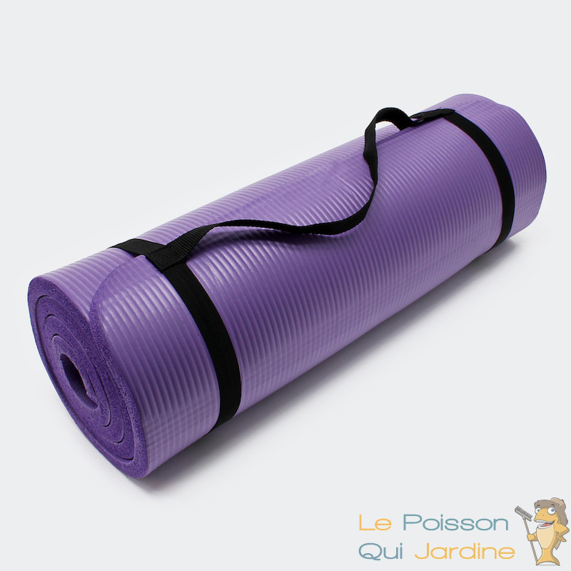 WZHIJUN Tapis de yoga 20 mm super épais haute densité ondulé antidérapant  adapté à tous les tapis de yoga avec sangles Pilates et tapis de sol