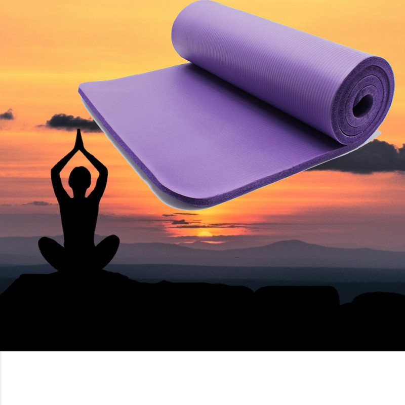 Tapis de sol fitness gym pilate 180cm violet - Sveltus