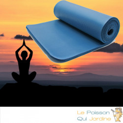 Tapis De Sport - Sol Bleu 180 X 60. Yoga, Pilates, Body Balance, Stretching, Abdominaux