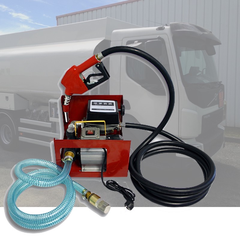 Pompe À Gasoil, Mazout, Diesel, 60l/m, 550W, Compteur + pistolet