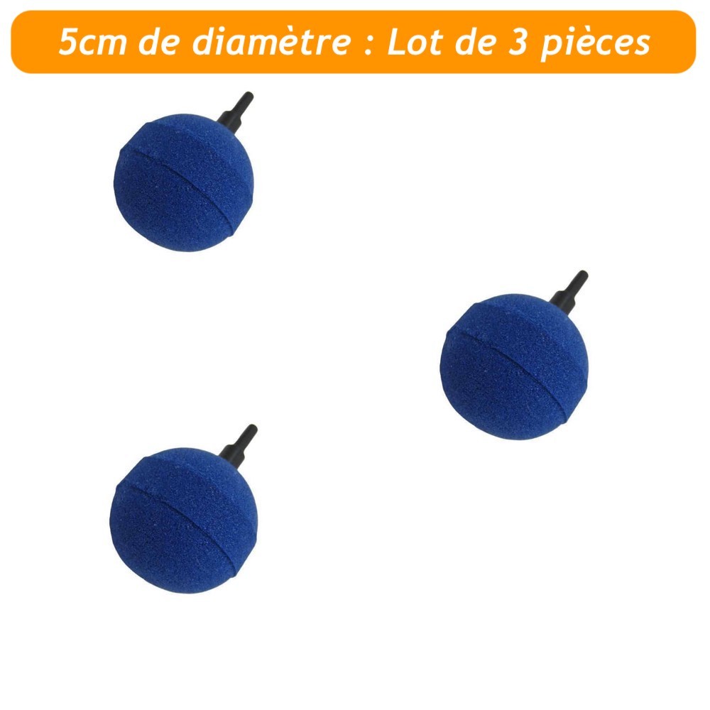 Pack PROMO 3 X Diffuseurs d'air ( boule ) sphériques pour aérer les bassins de jardin : 5 cm