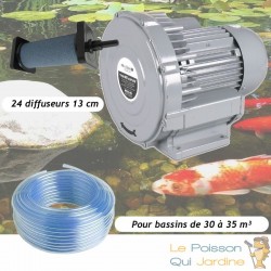 Set Aérateur bulleur diffuseur + 2 disques 8 cm Pompe à air Bassin