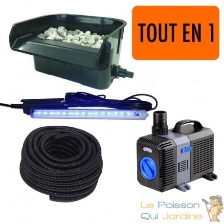 Cascade - Lame D'Eau + Pompe + LED + Tuyau : Set Complet - Le