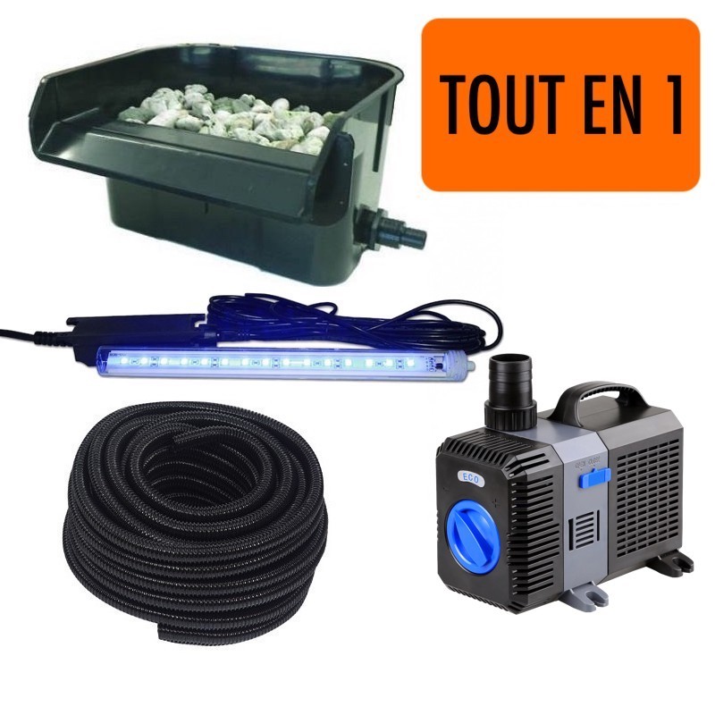 Cascade - Lame D'Eau + Pompe + LED + Tuyau : Set Complet