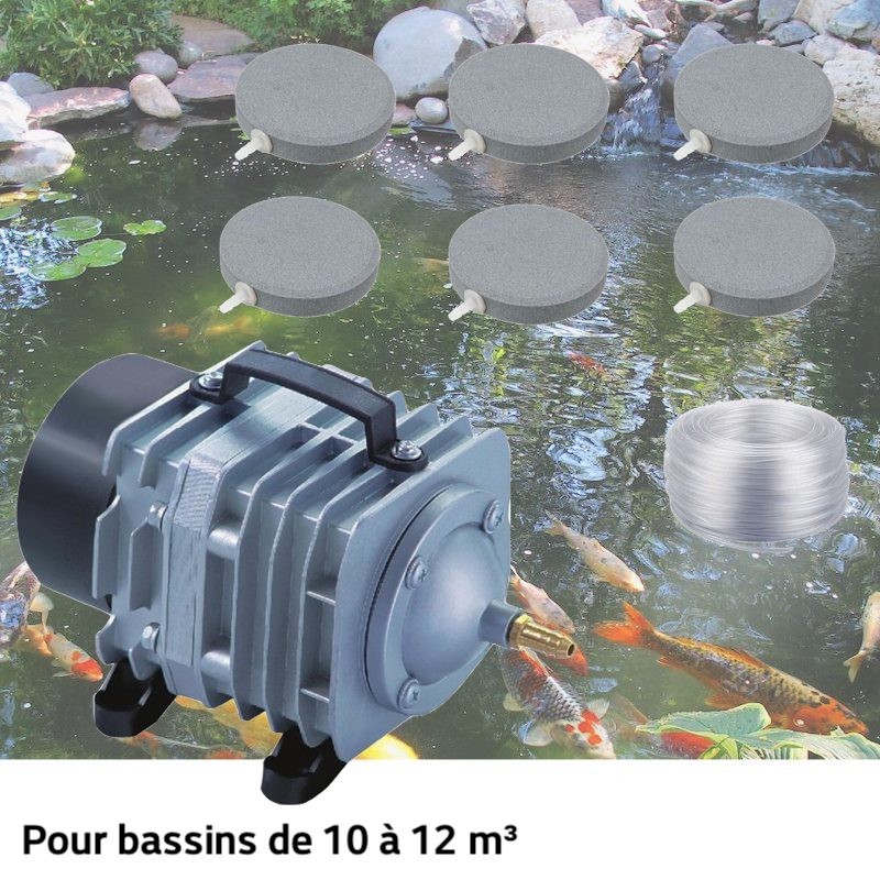 Set Aération Complet Pour Bassin De Jardin De 10000 À 12000 litres