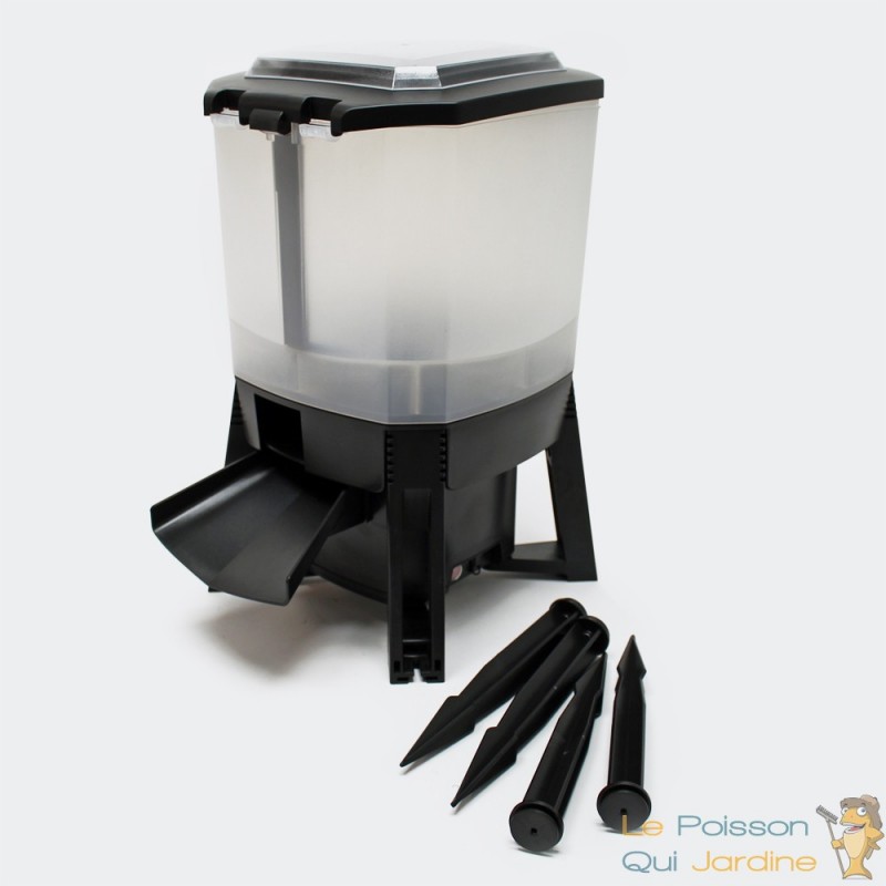 Distributeur Nourriture Poisson Automatique, Distributeur de Nourriture  pour Poisson de Bassin pour Aquarium Réglable Convient pour