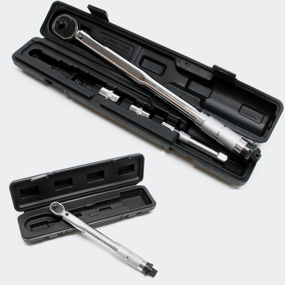 Lot de clés dynamométriques à cliquet couple de 28 à 210 Nm et 2 à 24 Nm pour voiture, moto, bateau