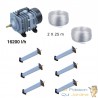 Set aérateur bassin de jardin de 30000 à 50000 l. Pompe à air bassin + 6 bulleurs longs
