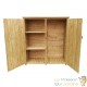Armoire de jardin en bois d'épicéa avec 2 portes et toit goudronné - Dimensions : 1350x500x1540 mm