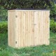 Armoire de jardin en bois d'épicéa avec 2 portes et toit goudronné - Dimensions : 1350x500x1540 mm