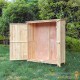 Armoire de jardin en bois naturel avec double porte - Rangement pratique pour vos outils et abri élégant pour votre jardin