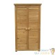 Armoire de jardin en bois d'épicéa avec portes à lamelles 870x465x1600mm et toit bitumé