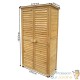Armoire de jardin en bois d'épicéa avec portes à lamelles 870x465x1600mm et toit bitumé