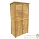 Armoire de jardin en bois d'épicéa avec portes à lamelles 870x465x1600mm et toit bitumé