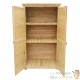 Armoire de jardin en bois d'épicéa avec portes à lamelles 870x465x1600mm et toit bitumé