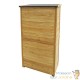 Armoire de jardin en bois d'épicéa avec portes à lamelles 870x465x1600mm et toit bitumé