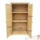 Armoire de jardin en bois d'épicéa avec portes à lamelles 870x465x1600mm et toit bitumé