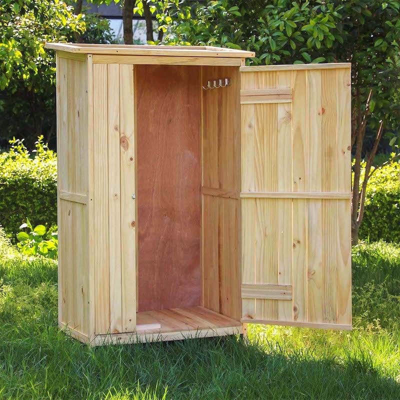 Armoire jardin Bois naturel 92 x 57 x 154 cm qualité - Le Poisson