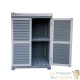 Meuble de jardin polyvalent avec rangement, table et support pour plantes - Couleur gris