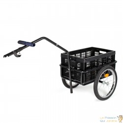 Remorque pour vélo avec capacité de charge maximale de 50 kg - Chariot de transport pour charges à vélo