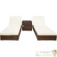 Bain de soleil MARRON duo avec multiples positions, 2 sets de housses et housse de protection noire