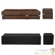 Bain de soleil MARRON duo avec multiples positions, 2 sets de housses et housse de protection noire