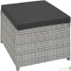 Salon de jardin GRIS CLAIR 10 places avec 2 sets de housses + housse de protection
