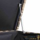 Très GRAND Coffre de jardin Marron Naturel en rotin synthétique 145cm 750 L