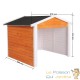 Grande Cabane, carport ou garage pour robot tondeuse. En bois
