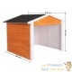 Grande Cabane, carport ou garage pour robot tondeuse. En bois