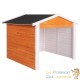 Grande Cabane, carport ou garage pour robot tondeuse. En bois