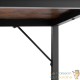 Table de bureau style industriel et loft en bois foncé 80 cm