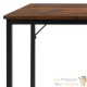 Table de bureau style industriel et loft en bois foncé 80 cm
