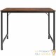 Table de bureau style industriel et loft en bois foncé 120 cm