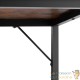 Table de bureau style industriel et loft en bois foncé 120 cm