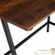 Table de bureau style industriel et loft en bois foncé 100 cm