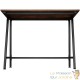 Table de bureau style industriel et loft en bois foncé 100 cm