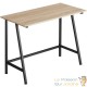 Table de bureau style industriel et loft en bois clair 100 cm