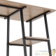 Table de bureau 2 étagères style industriel et loft en bois clair 120 cm