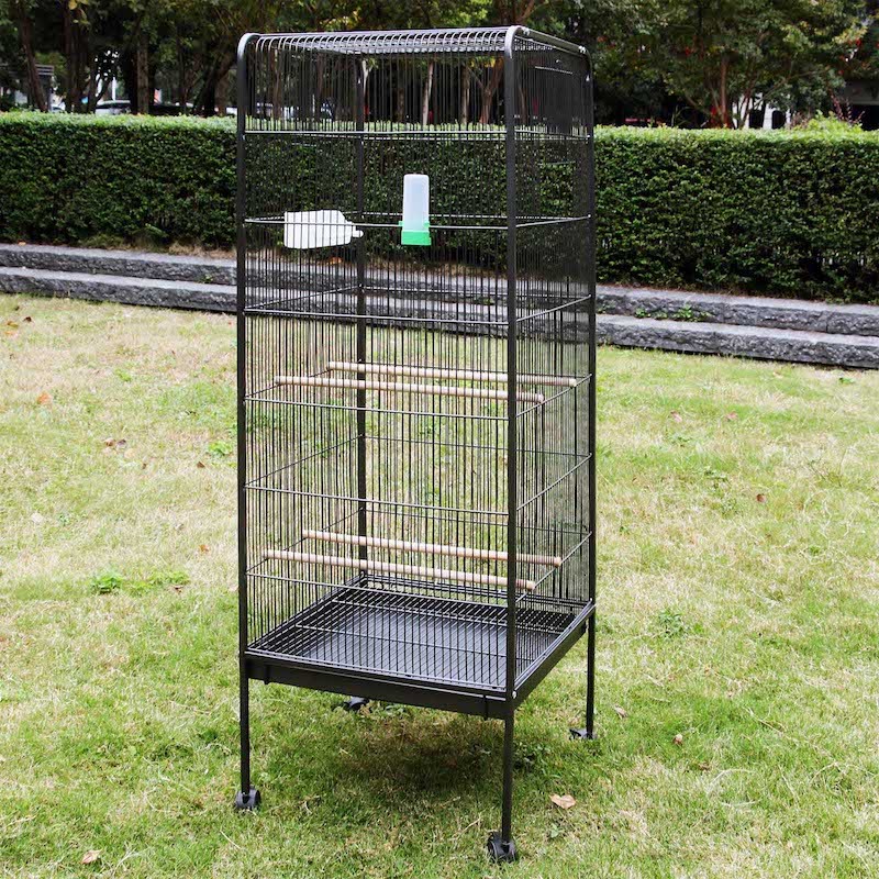 Volière metallique pour oiseaux XL 146x54x54cm - Cage Petits oiseaux Perruches