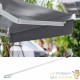 Store de terrasse Gris 3,5 X 3 m Store banne de qualité