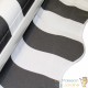 Store de terrasse Gris et blanc ligné 2,5 X 2 m Store banne de qualité