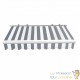 Store de terrasse Gris et blanc ligné 2,5 X 2 m Store banne de qualité
